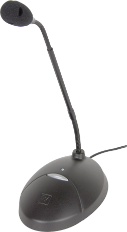 PC DESKTOP-18 FREESTANDING GOOSENECK MULTI-PATTERN CONDENSER MIC. MIC ON/OFF SWITCH, MIC STATUS LED. 18-INCH